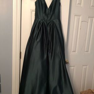 Emerald green gown